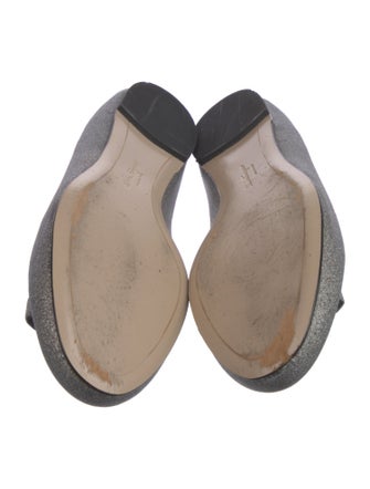 Salvatore Ferragamo Vara Bow Accent Glitter Flats