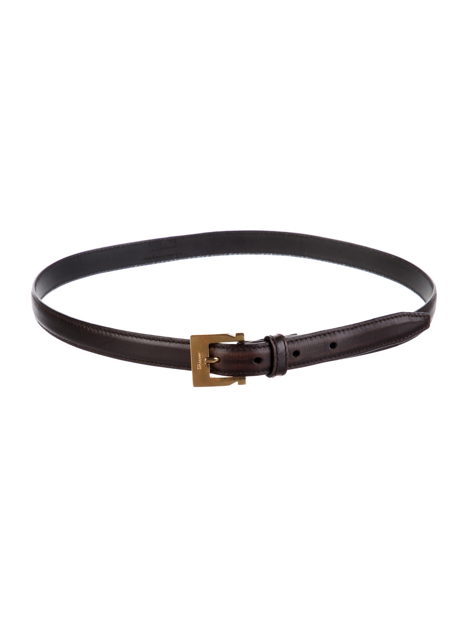 Salvatore Ferragamo Skinny Leather Belt Kit