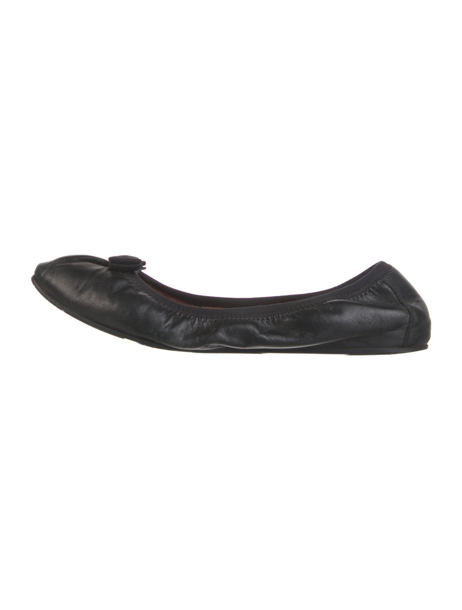 Salvatore Ferragamo Vara Bow Accent Leather Ballet Flats