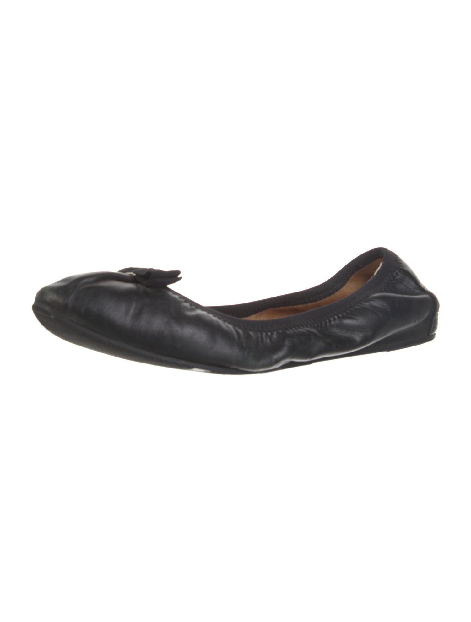 Salvatore Ferragamo Vara Bow Accent Leather Ballet Flats