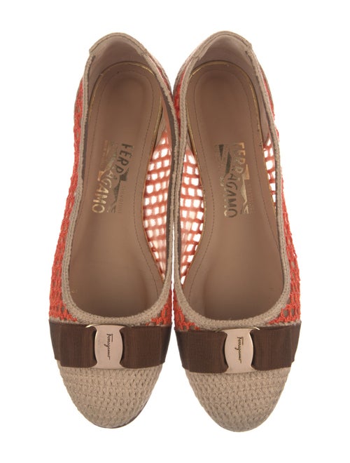 Salvatore Ferragamo Vara Bow Accent Patterned Flats
