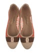 Salvatore Ferragamo Vara Bow Accent Patterned Flats
