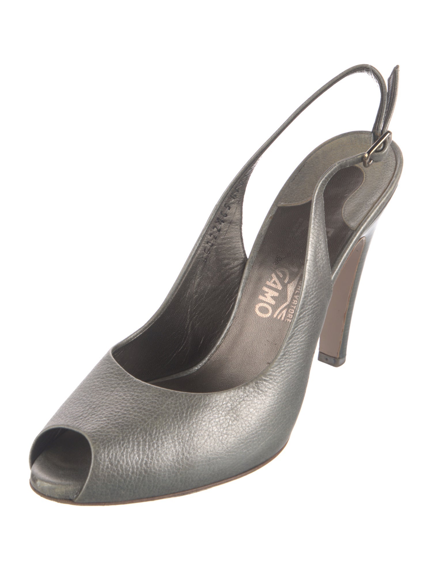 Salvatore Ferragamo Leather Slingback Pumps