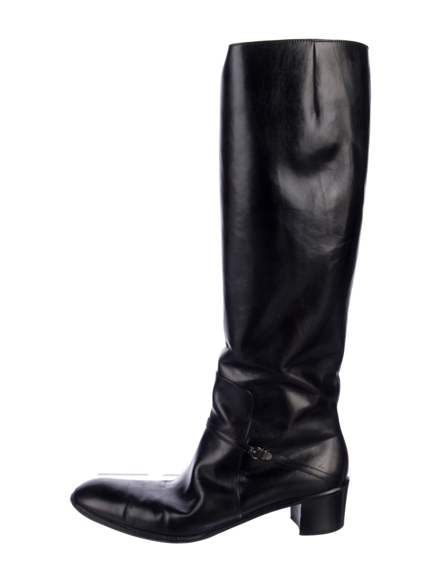 Salvatore Ferragamo Leather Riding Boots