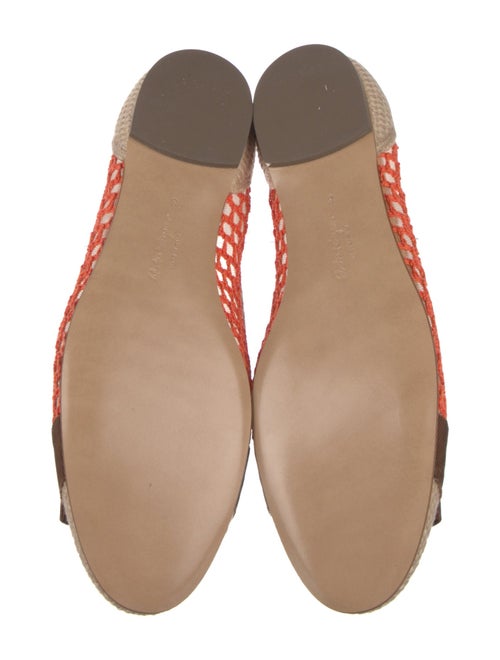 Salvatore Ferragamo Vara Bow Accent Lace Pattern Flats
