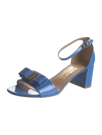 Salvatore Ferragamo Vara Bow Accent Patent Leather Sandals