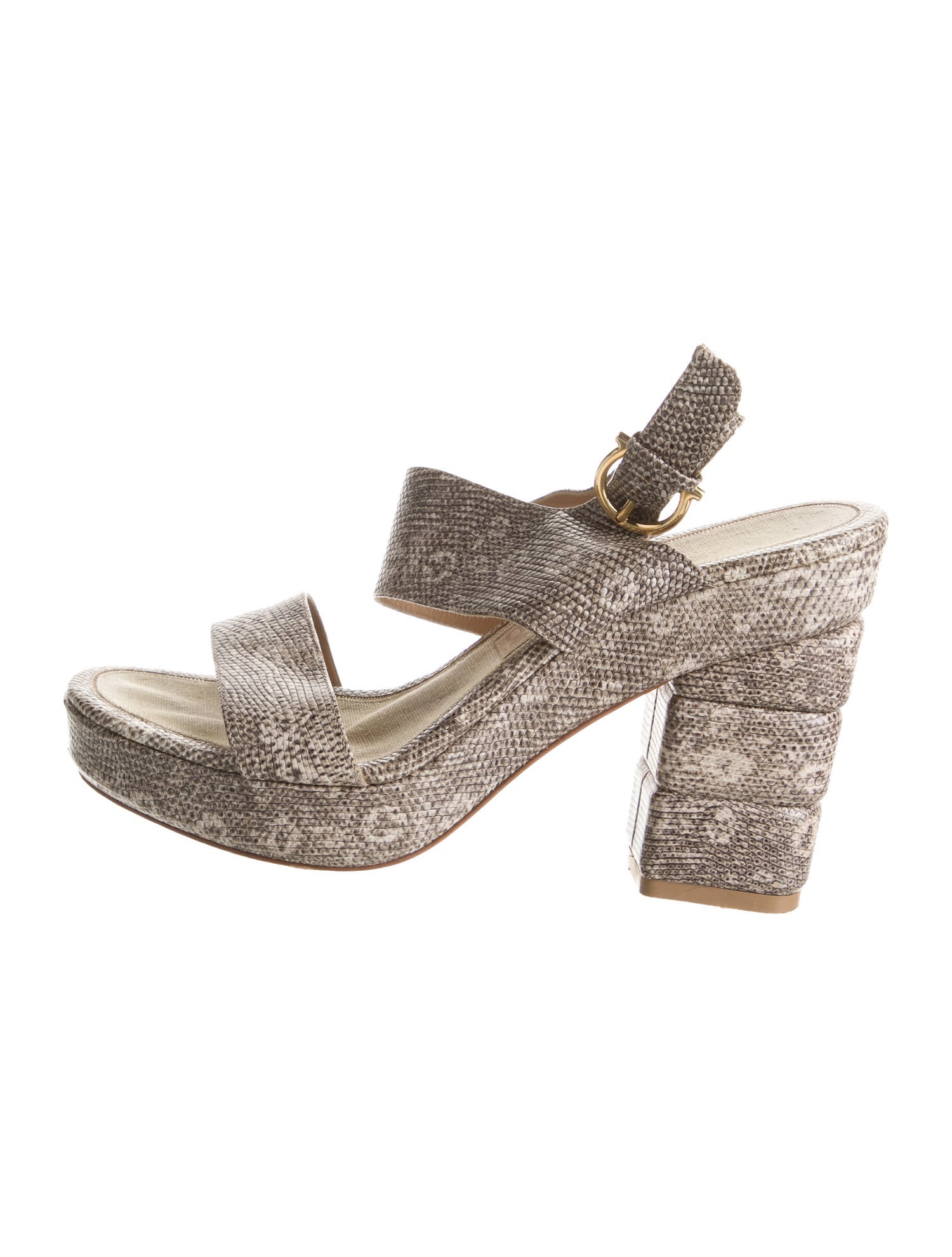 Salvatore Ferragamo Leather Animal Print Espadrilles