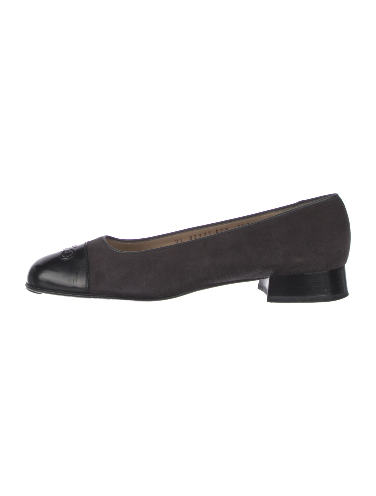 Salvatore Ferragamo Suede Leather Trim Embellishment Flats