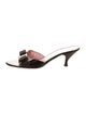 Salvatore Ferragamo Vara Bow Accent Patent Leather Slides