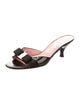 Salvatore Ferragamo Vara Bow Accent Patent Leather Slides