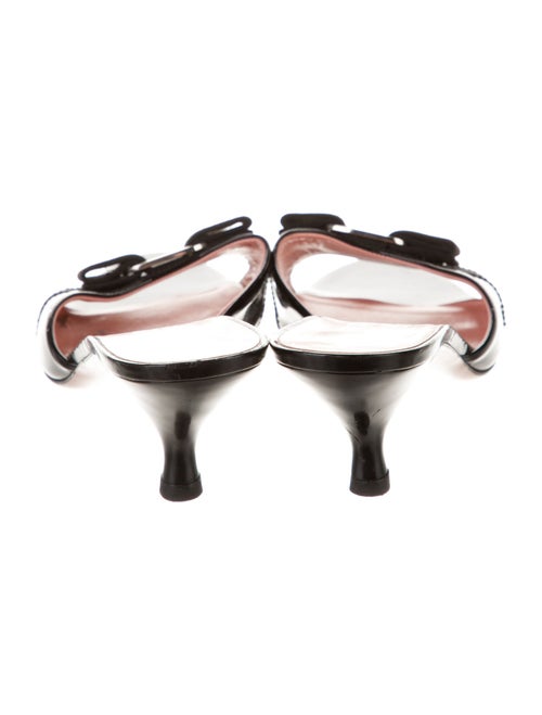 Salvatore Ferragamo Vara Bow Accent Patent Leather Slides