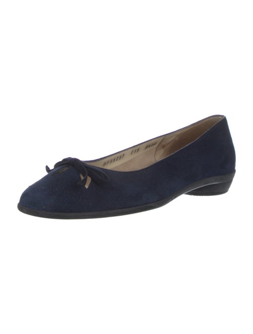 Salvatore Ferragamo Vara Bow Accent Suede Flats