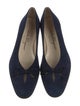 Salvatore Ferragamo Vara Bow Accent Suede Flats