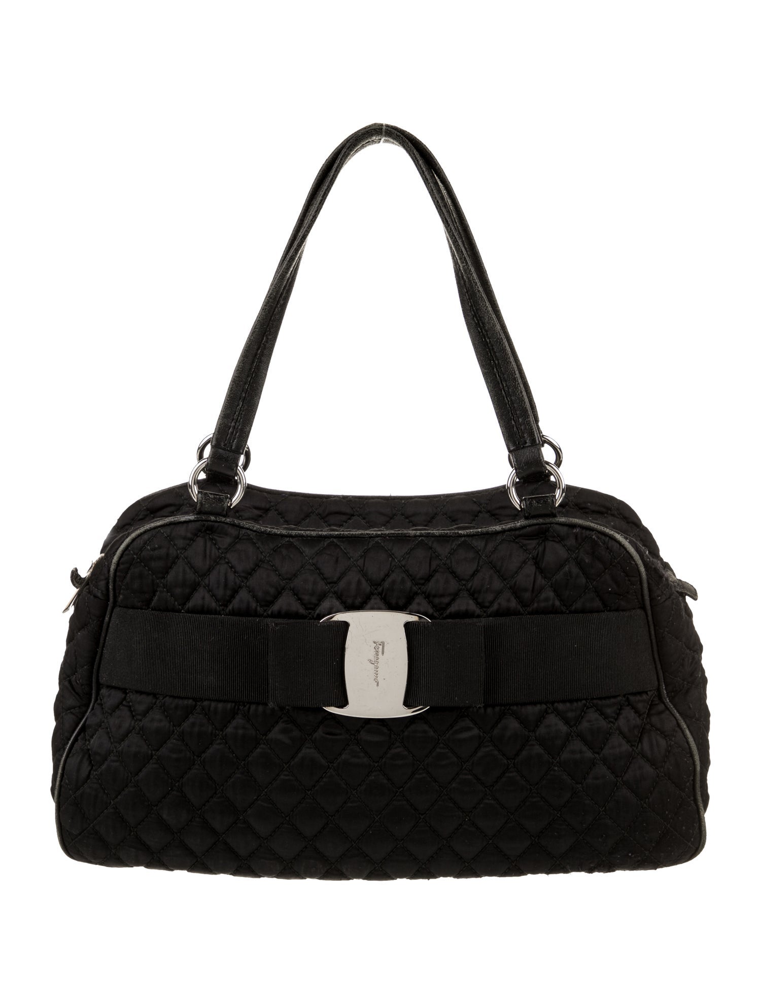 Salvatore Ferragamo Nylon Top Handle Bag