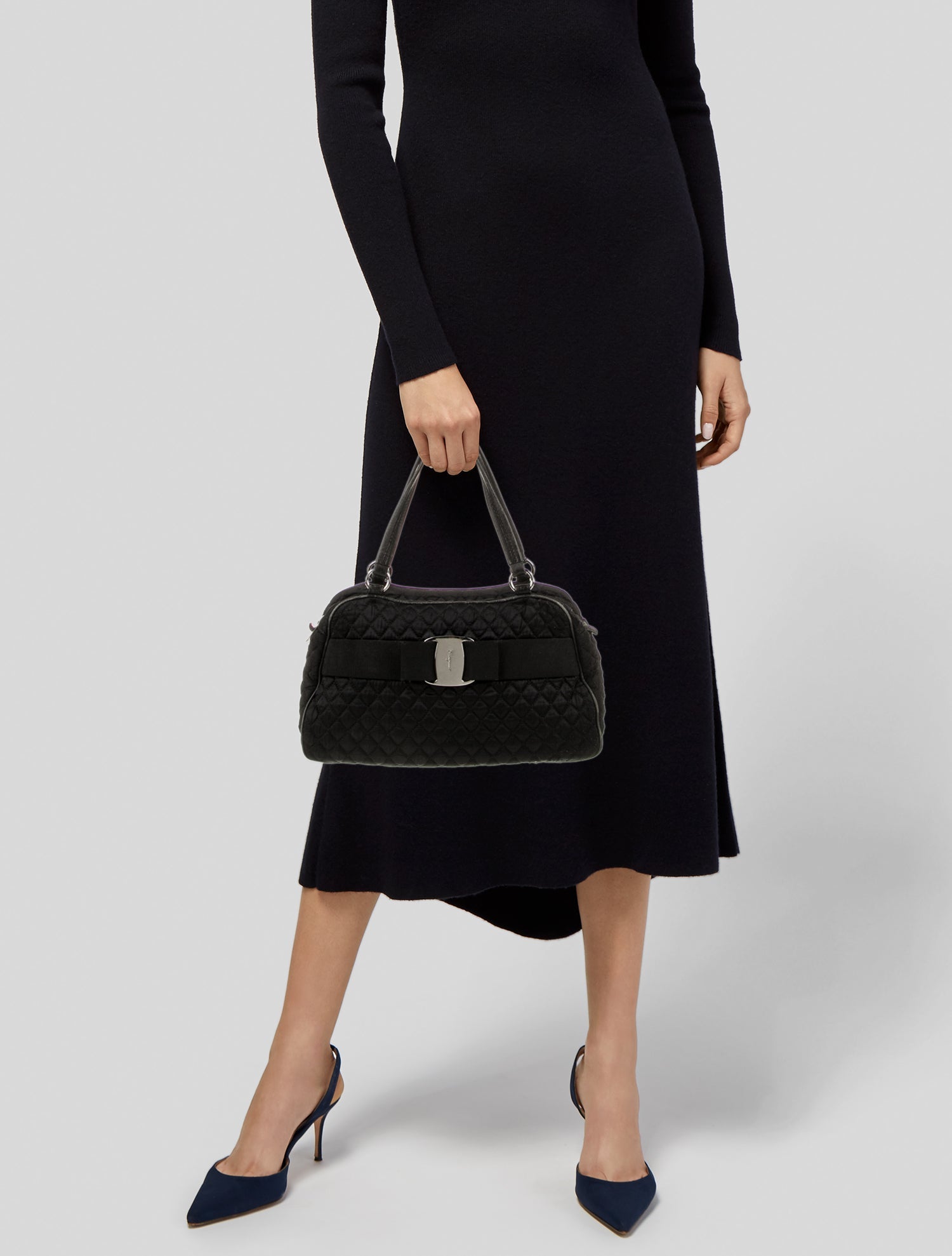 Salvatore Ferragamo Nylon Top Handle Bag