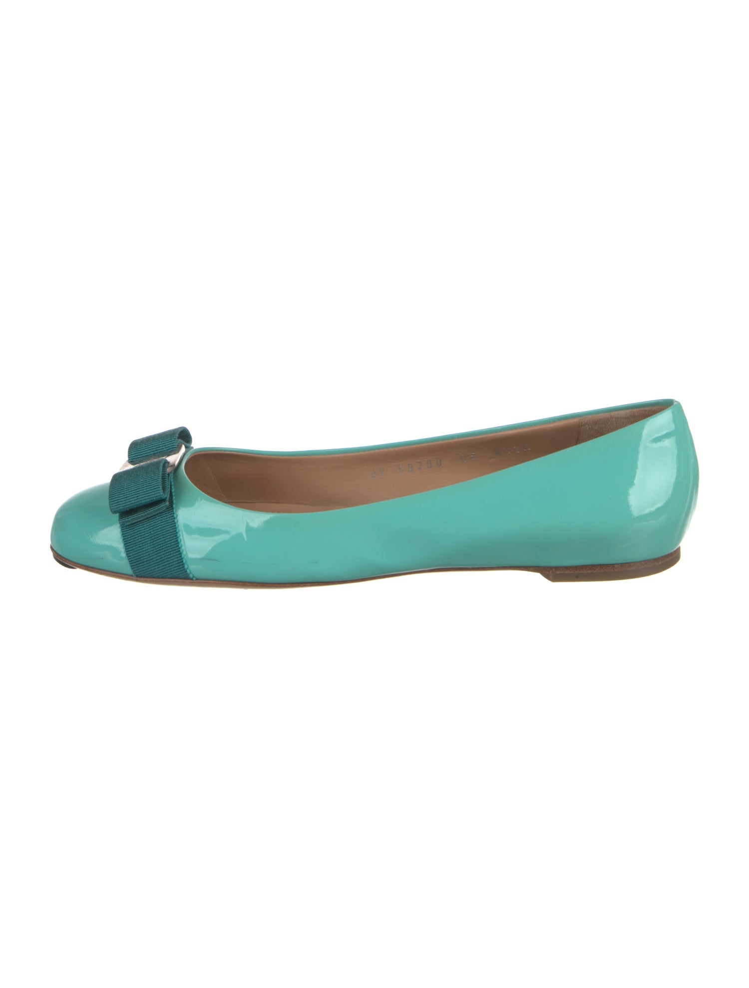 Salvatore Ferragamo Vara Bow Accent Patent Leather Ballet Flats