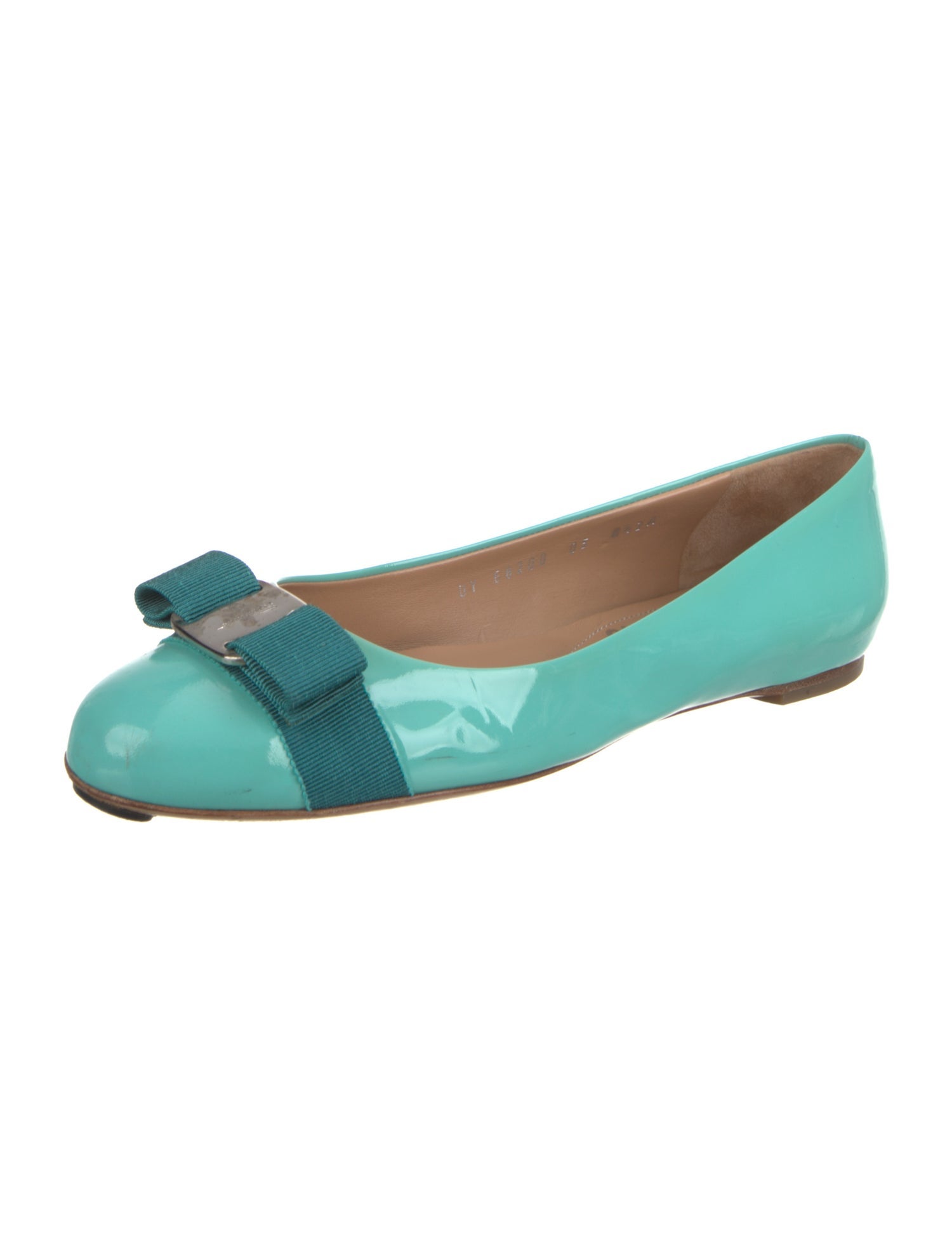 Salvatore Ferragamo Vara Bow Accent Patent Leather Ballet Flats