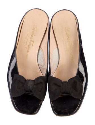 Salvatore Ferragamo Patent Leather Slides