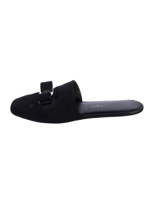 Salvatore Ferragamo Neoprene Bow Accents Mules