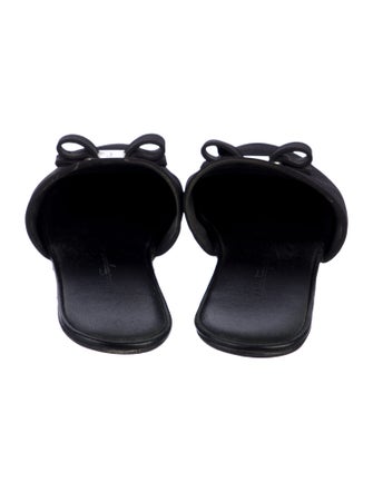 Salvatore Ferragamo Neoprene Bow Accents Mules
