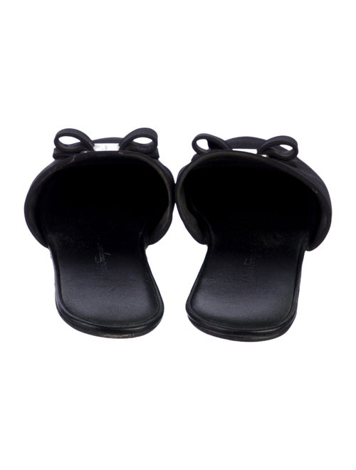 Salvatore Ferragamo Neoprene Bow Accents Mules