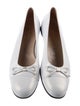 Salvatore Ferragamo Leather Bow Accents Ballet Flats