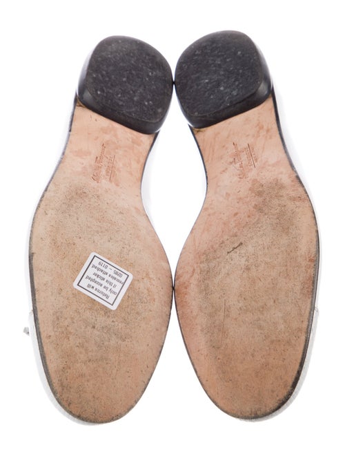 Salvatore Ferragamo Leather Bow Accents Ballet Flats