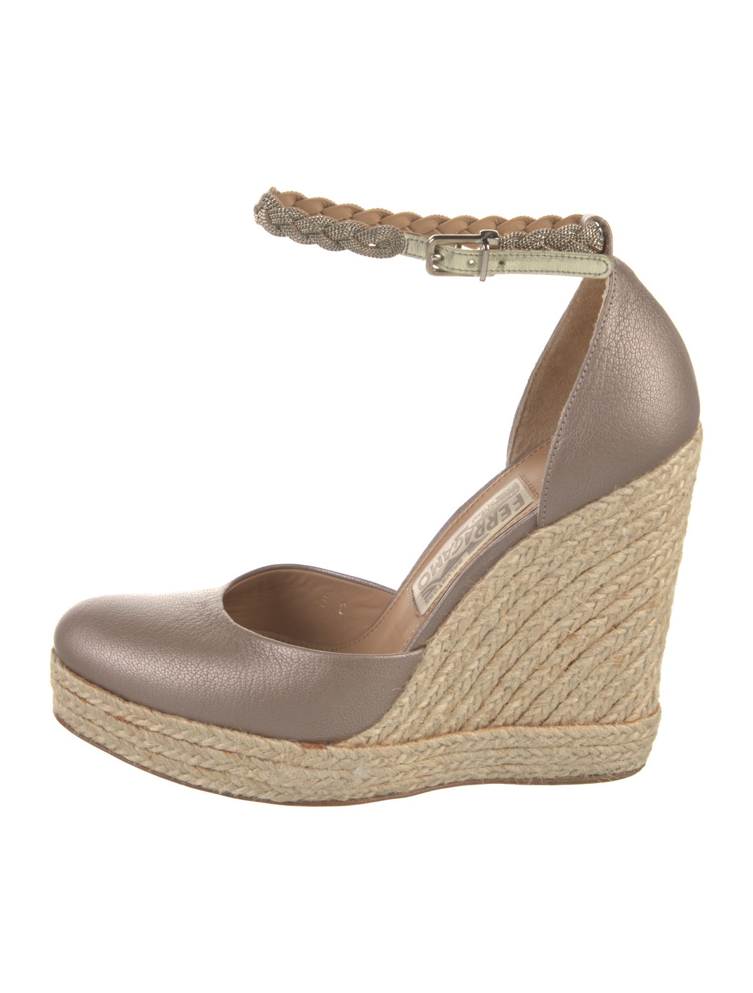 Salvatore Ferragamo Leather Braided Accents D'Orsay Pumps