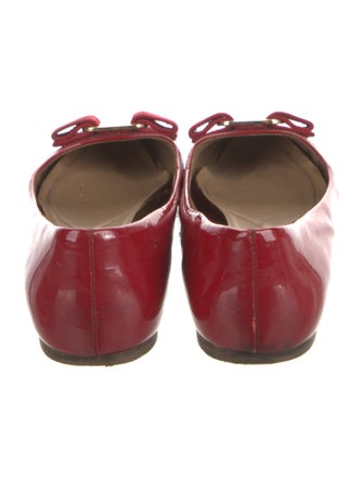Salvatore Ferragamo Vara Bow Accent Patent Leather Ballet Flats