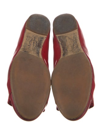 Salvatore Ferragamo Vara Bow Accent Patent Leather Ballet Flats