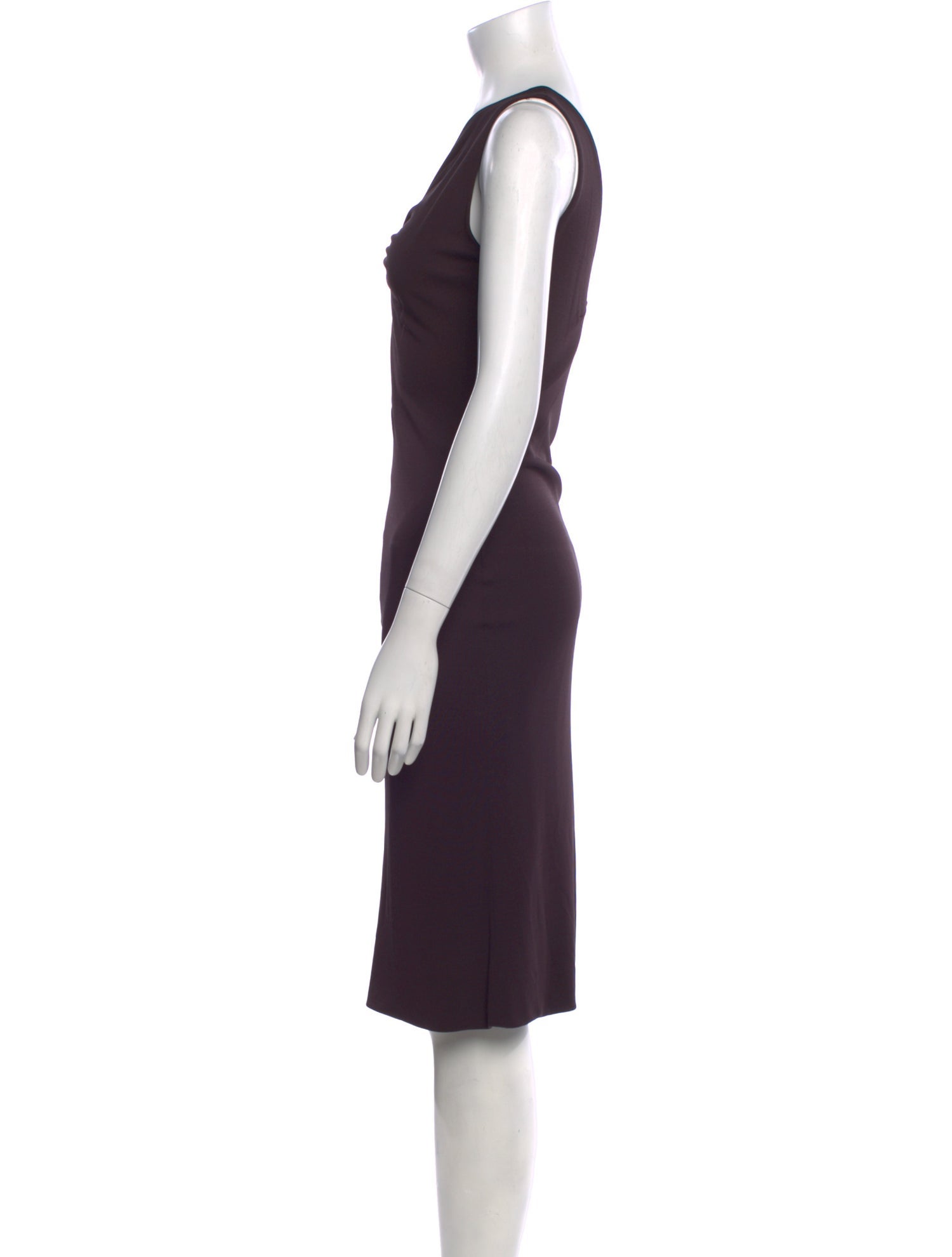 Salvatore Ferragamo V-Neck Midi Length Dress