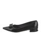 Salvatore Ferragamo Patent Leather Bow Accents Ballet Flats