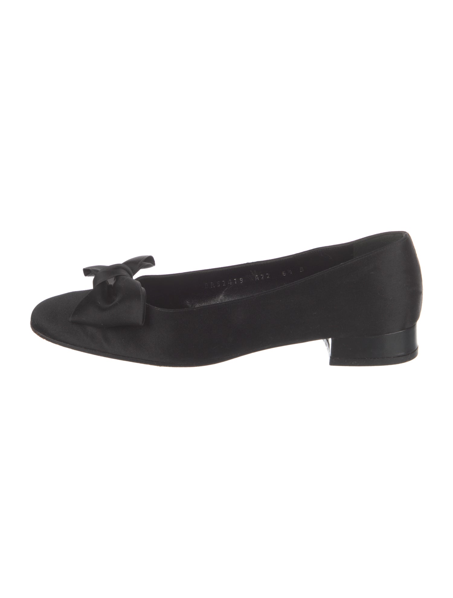 Salvatore Ferragamo Satin Bow Accents Flats