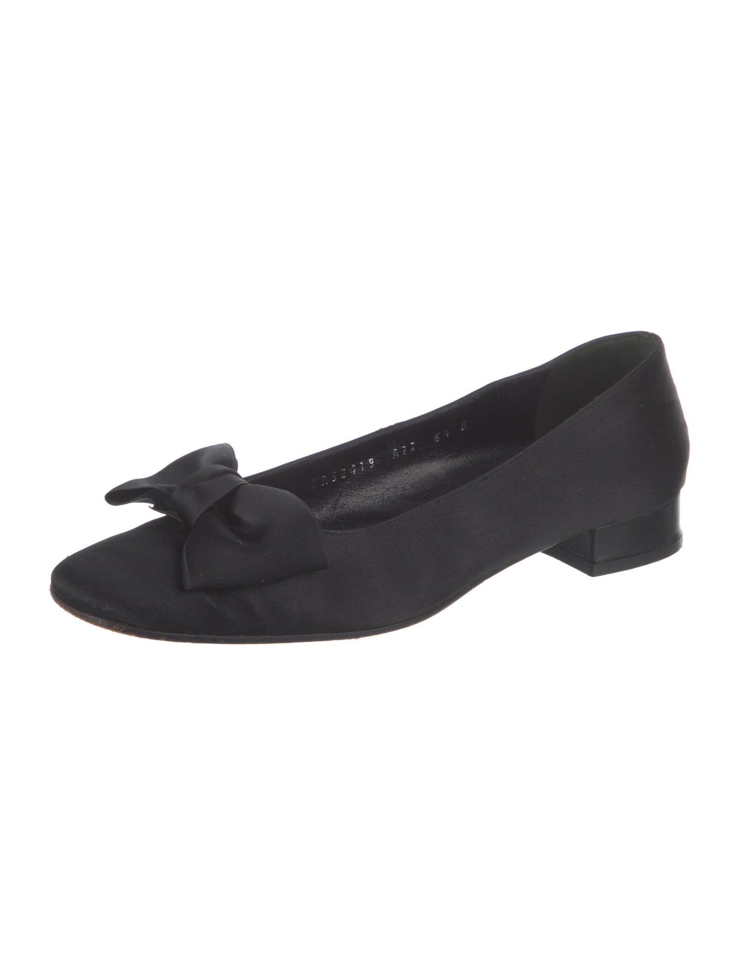 Salvatore Ferragamo Satin Bow Accents Flats