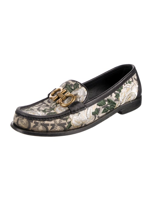 Salvatore Ferragamo Canvas Floral Print Loafers