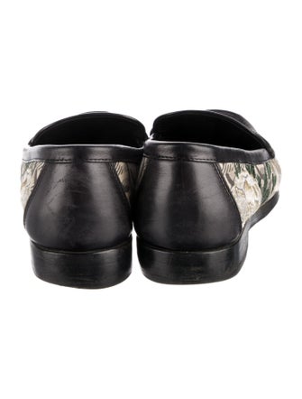 Salvatore Ferragamo Canvas Floral Print Loafers