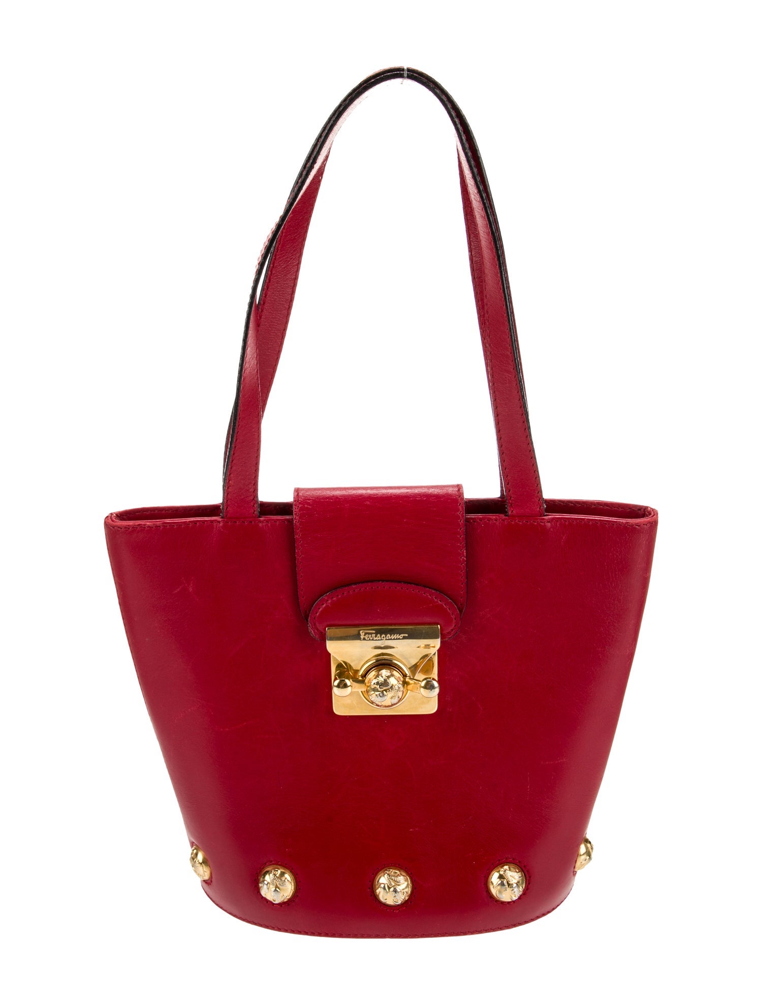 Salvatore Ferragamo Leather Bucket Bag