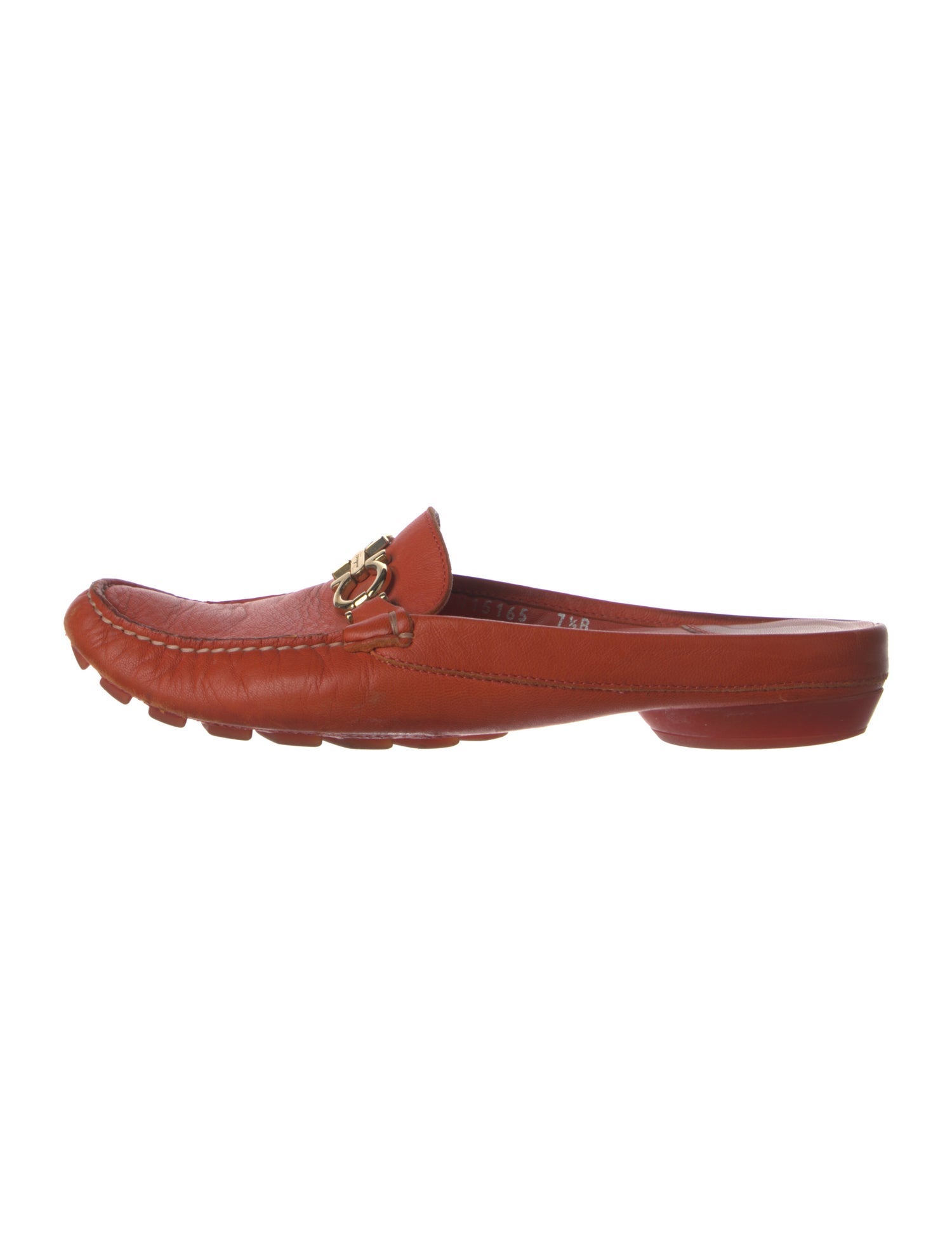 Salvatore Ferragamo Gancini Logo Leather Mules