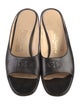 Salvatore Ferragamo GG Embossed Leather Slides