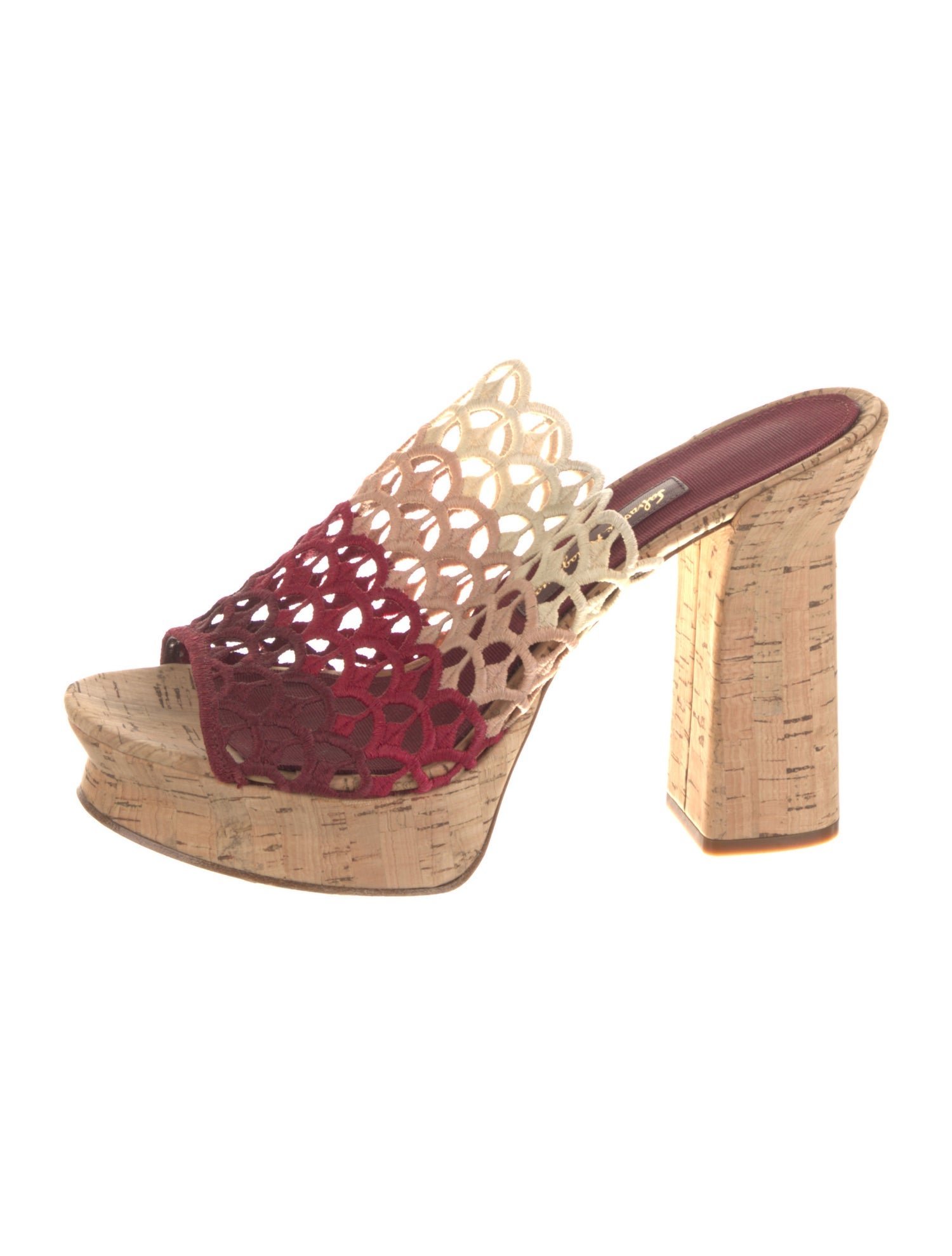 Salvatore Ferragamo Crochet Trim Slides