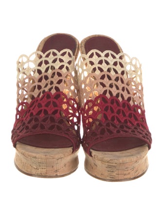 Salvatore Ferragamo Crochet Trim Slides