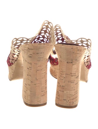 Salvatore Ferragamo Crochet Trim Slides