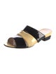 Salvatore Ferragamo Patent Leather Printed Slides