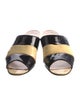 Salvatore Ferragamo Patent Leather Printed Slides