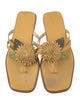 Salvatore Ferragamo Leather Leather Trim Embellishment Slides