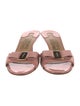 Salvatore Ferragamo Vara Bow Accent Patent Leather Slides