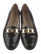 Salvatore Ferragamo Patent Leather Grosgrain Trim Loafers