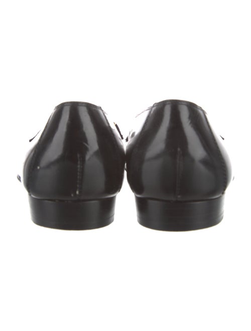 Salvatore Ferragamo Patent Leather Grosgrain Trim Loafers