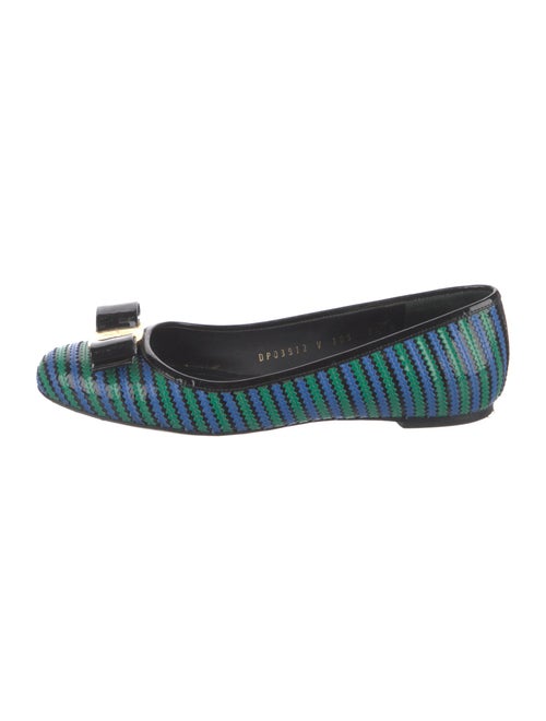 Salvatore Ferragamo Vara Bow Accent Patent Leather Ballet Flats