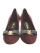 Salvatore Ferragamo Vara Bow Accent Suede Pumps
